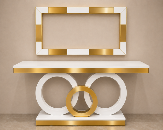 Luxury Console Table with Designer Mirror Limited Stock